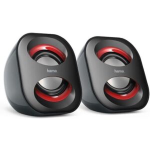 Hama 6W 3.5mm Portable Speakers Black/Red - product photo