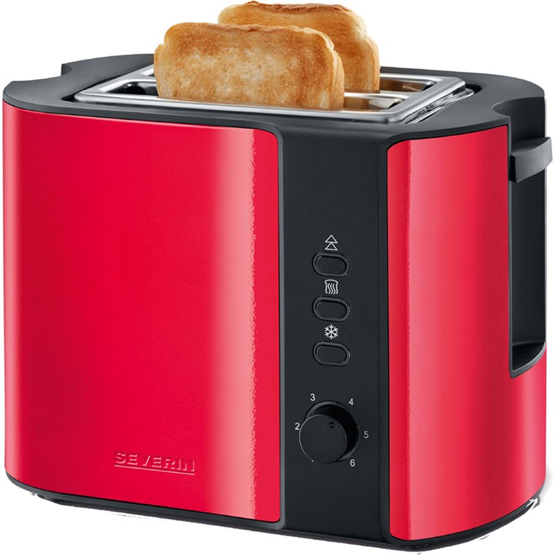 Severin AT 2217 Toaster 2 Slice 800 W Metallic Red - product photo