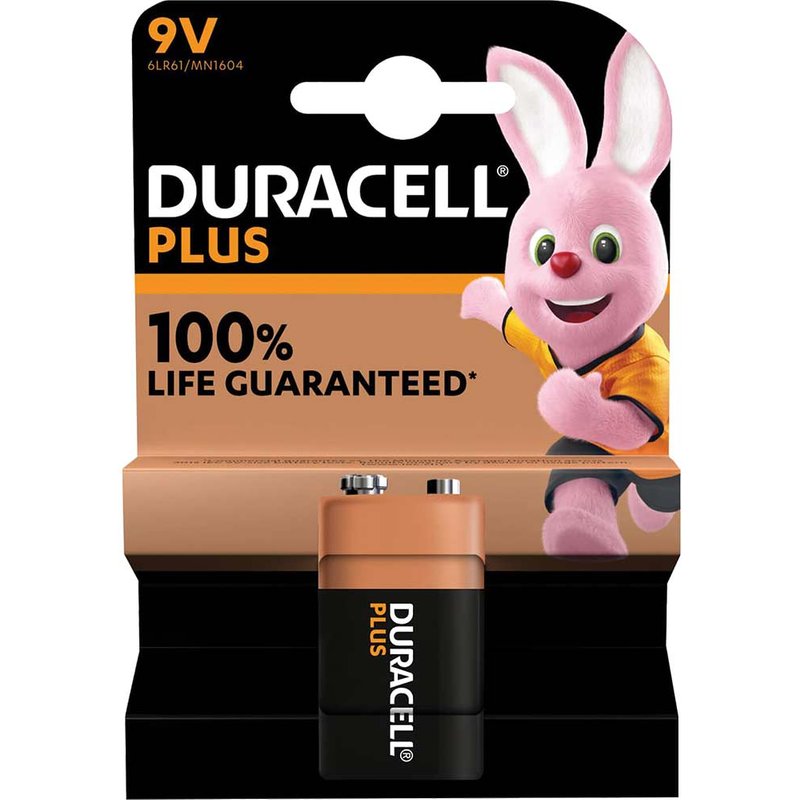 Duracell 9v Plus Power 100% Batteries - product photo