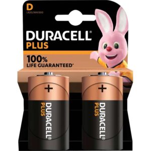 Duracell D Cell Plus Power 100% Batteries Pack of 2 - product photo