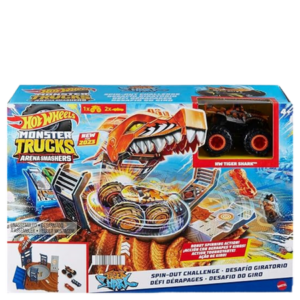 Hot Wheels Monster Trucks Arena Smashers Tiger Shark Challenge Set