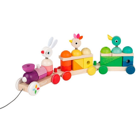Janod Zigolos Multicolour Pull Train