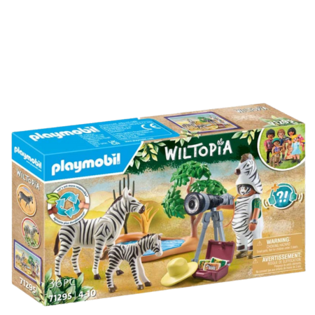 PLAYMOBIL Wiltopia Photographer with Zebras Playset